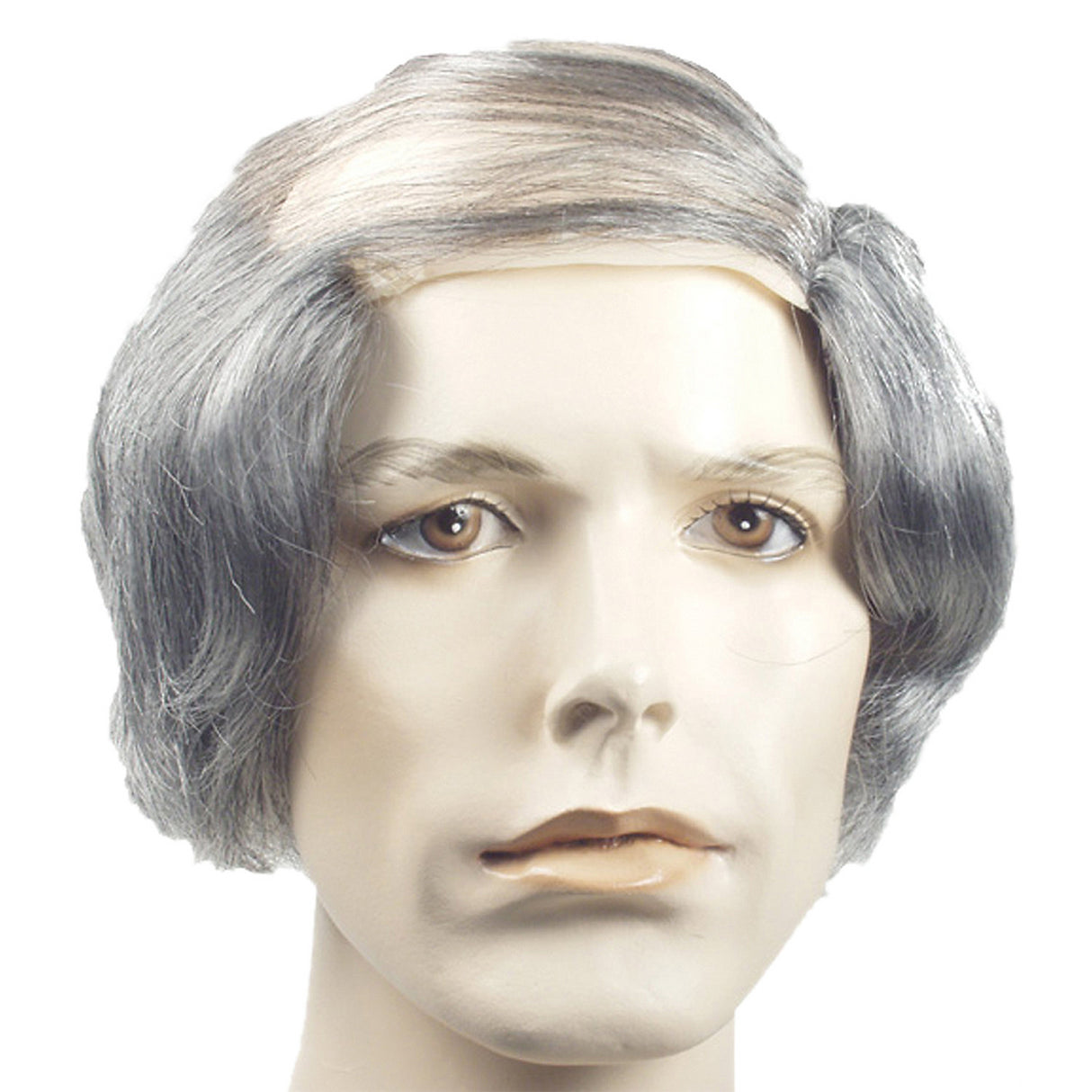 Unique Bald Comb Over Grey Wig for DIY Costumes and Humorous Halloween Parties