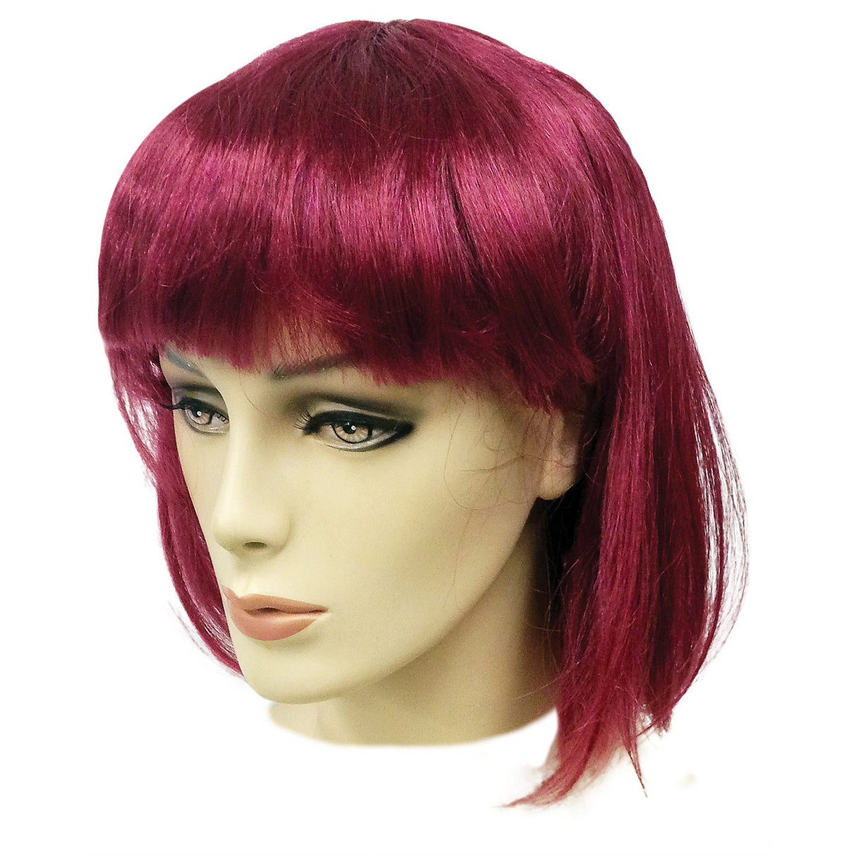 Chic Burgundy China Doll Wig for Glamorous Costumes Parties and Creative Style Transformations