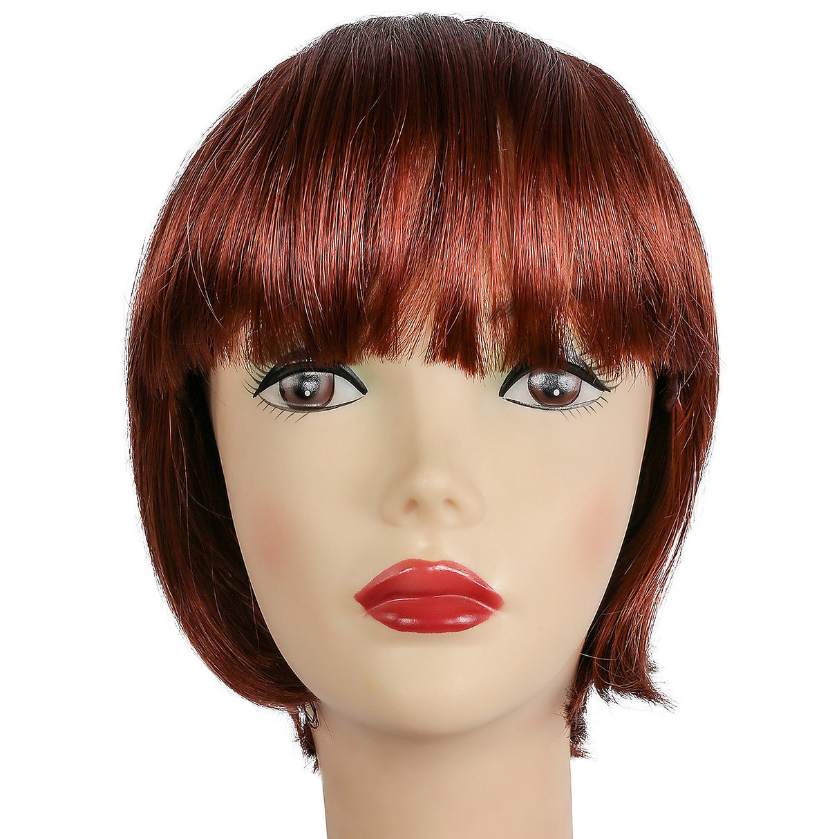 LULU Bright Flame Red Wig for Flapper Costume Parties and Vintage Themed Events