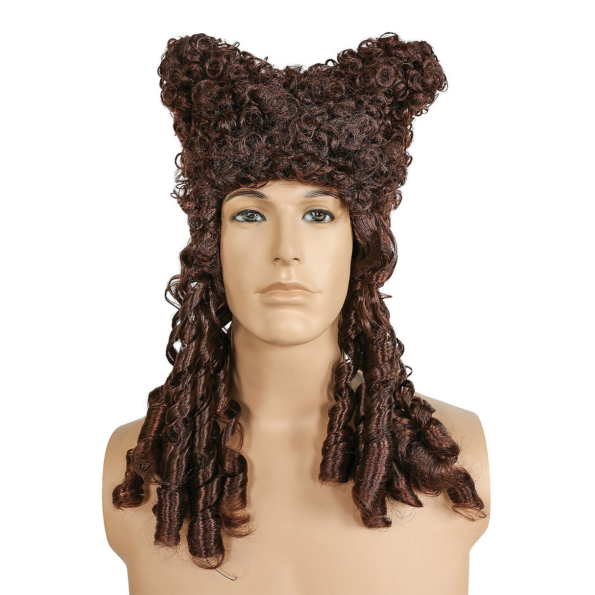 Colonial Party Gentleman Medium Brown Wig for Historical Costumes Events and Themed Parties