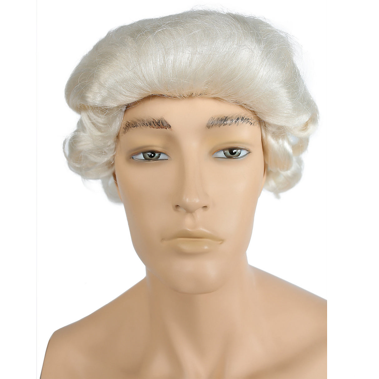Authentic Colonial Bob White Wig for Pilgrim Costumes Halloween and Historical Themed Events