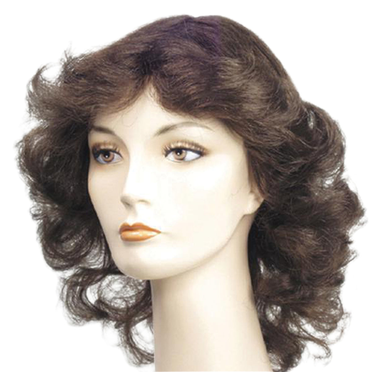 Suzy S Dark Black Wig for 70's Theme Parties Halloween Events and Costume Dress Up