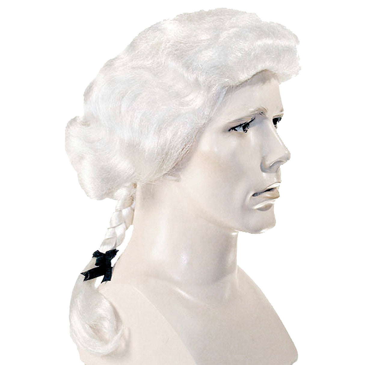 Authentic George On Dollar White Wig for Historical Reenactments Theater Events and Costume Parties