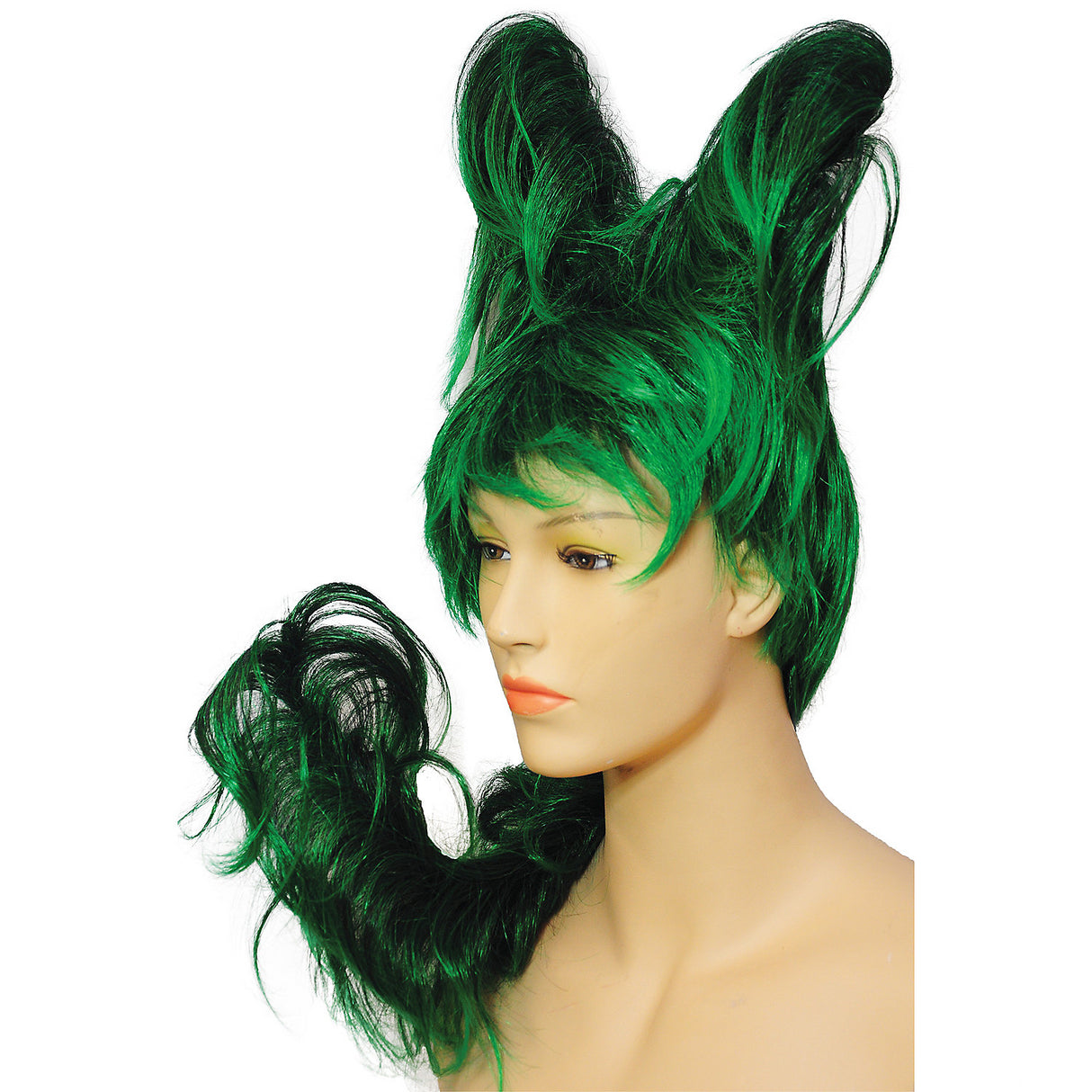 Vibrant Green Wig for Costume Parties Cosplay and Theatrical Performances