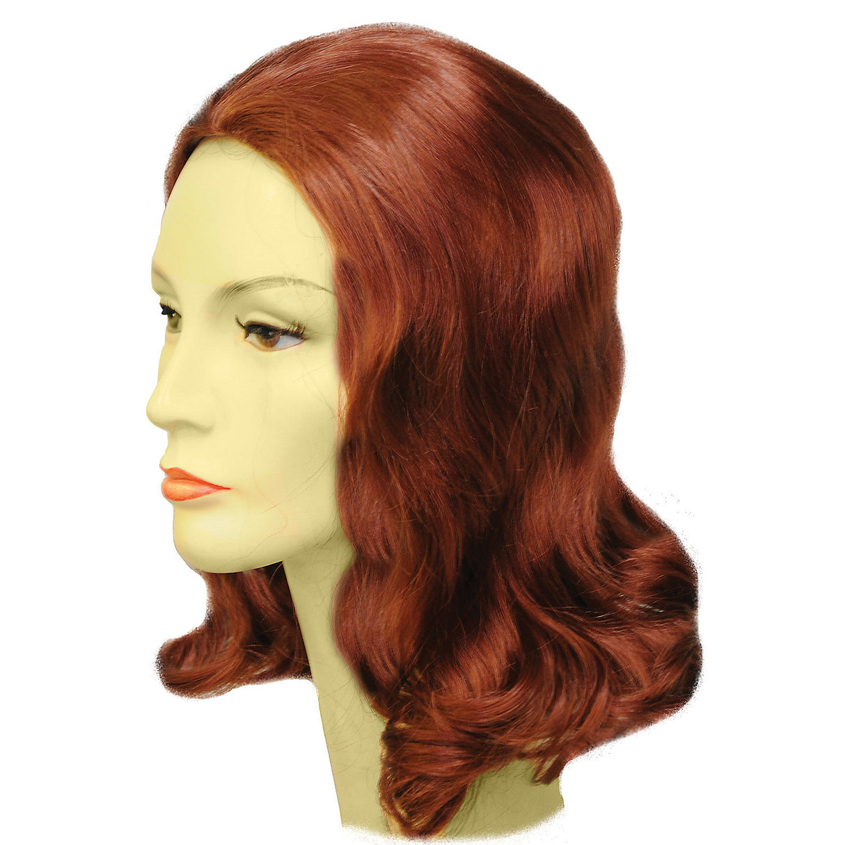 Affordable 60s Prom Dark Auburn Wig for Sock Hop Events and Retro Costume Parties