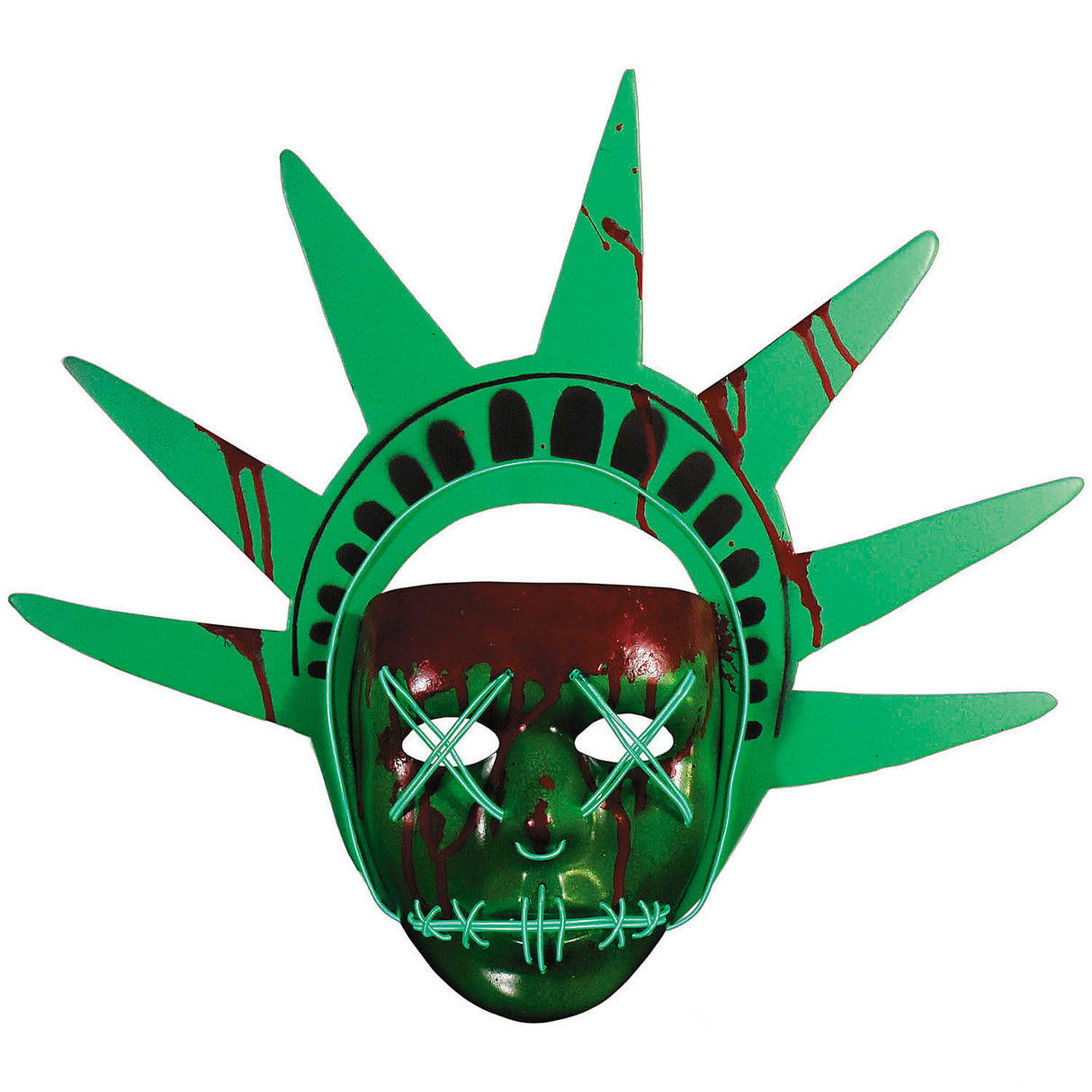 Transformative Lady Liberty Light Up Mask for Halloween Parties and Themed Celebrations