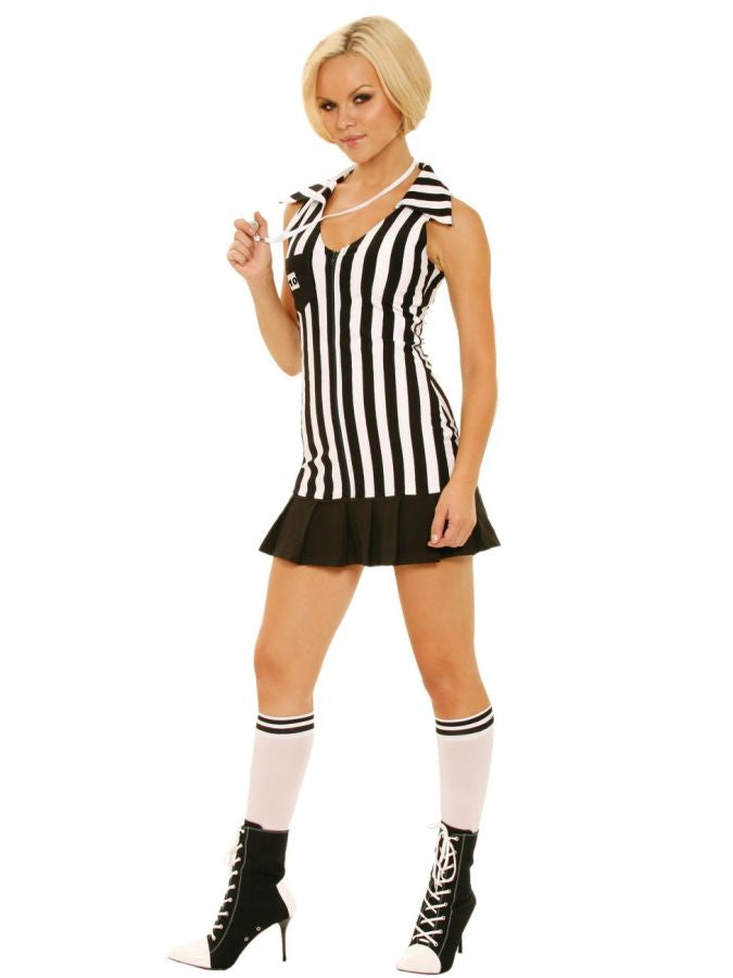 Sexy Women's Referee Costume for Halloween Parties Themed Events and Dress Up Occasions