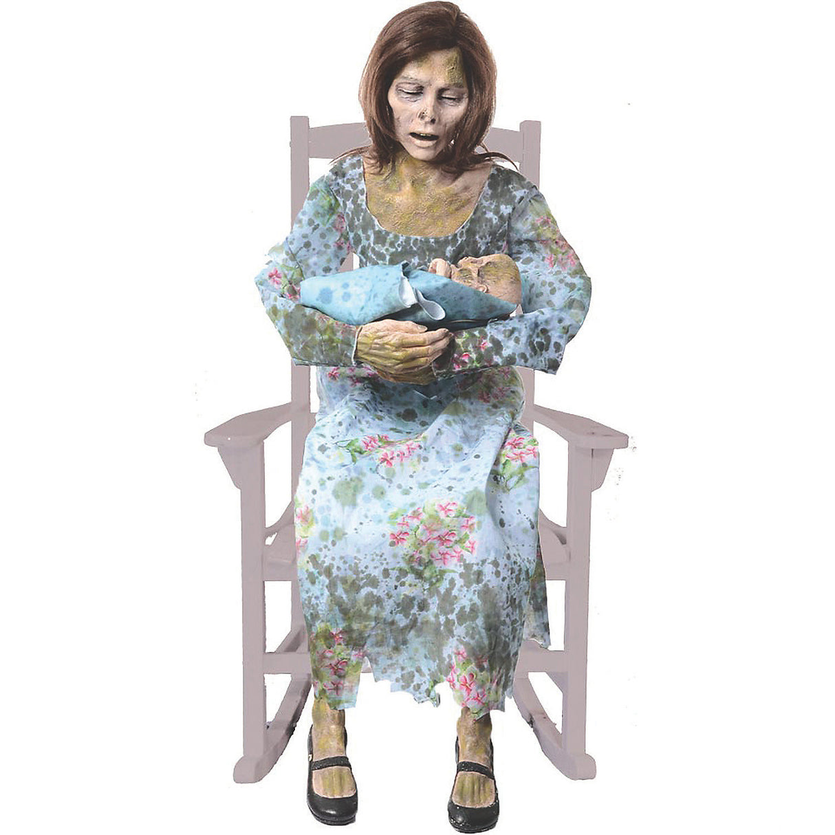 Haunting Rocking Moldy Mommy Animated Prop for Halloween Decorations and Spooky Events