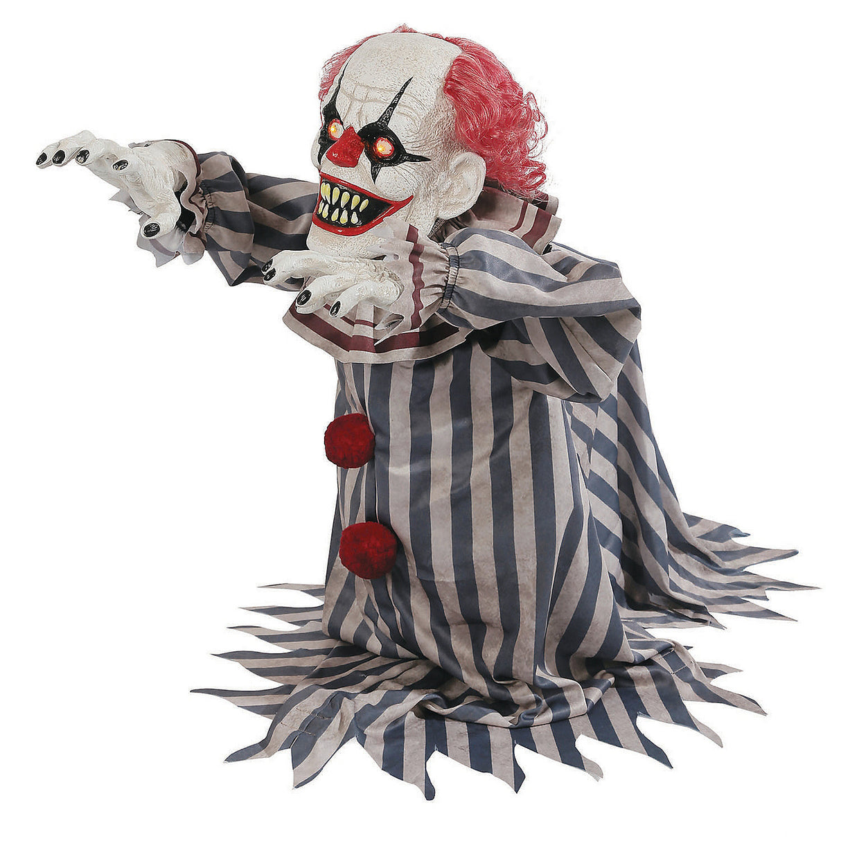 Creepy Jumping Clown Prop for Halloween Decorations Indoor Events and Spooky Parties