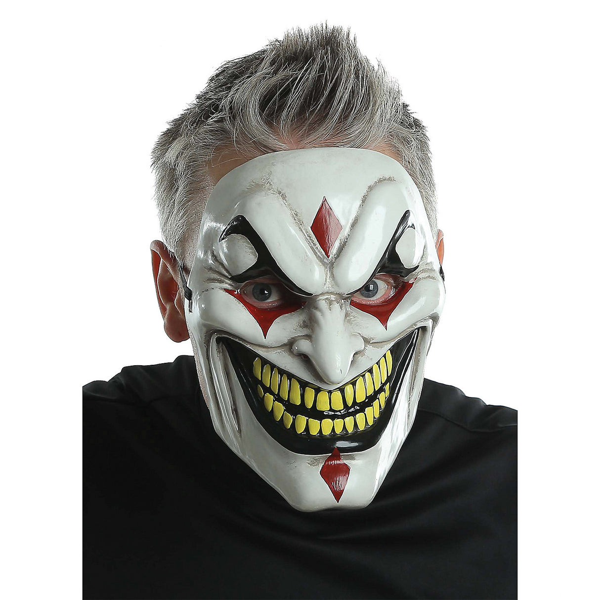 Premium Adult Evil Jester Mask for Halloween Parties Themed Events and Scary Costume Gatherings