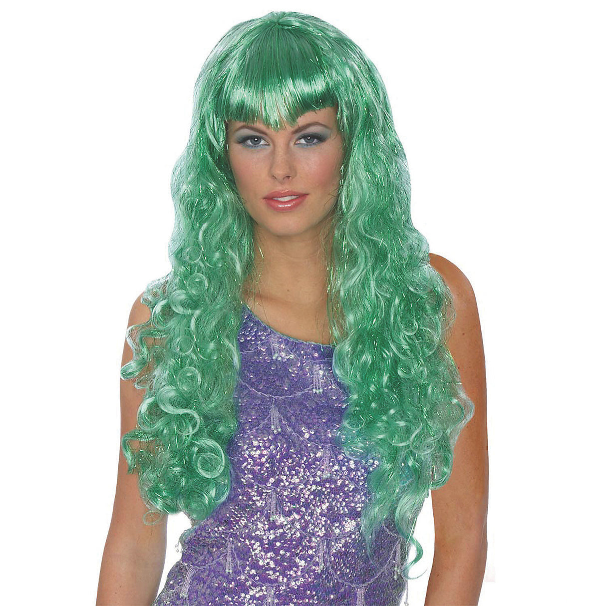 Enchanting Green Mermaid Wig for Halloween Parties and Fantasy Themed Events