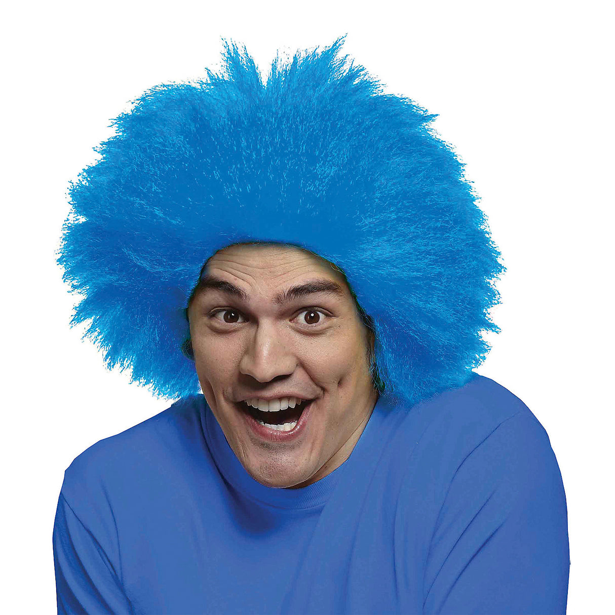 Vibrant Blue Wig for School Spirit Themes Costume Parties and Unique DIY Creations