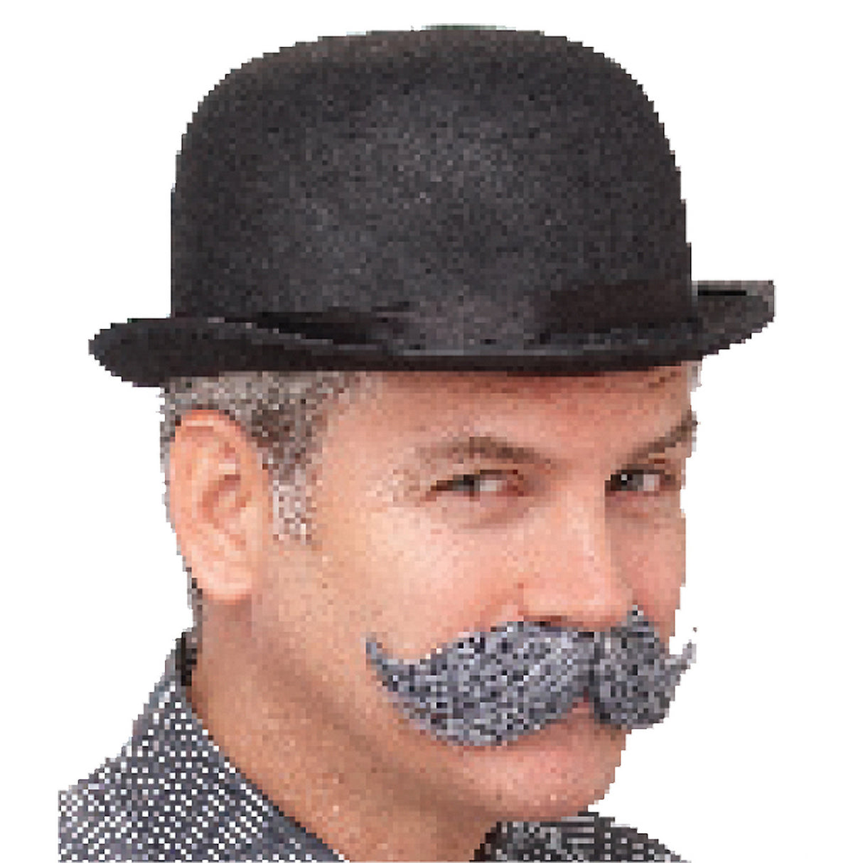 Authentic Grey English Mustache for Halloween Parties and Themed Events