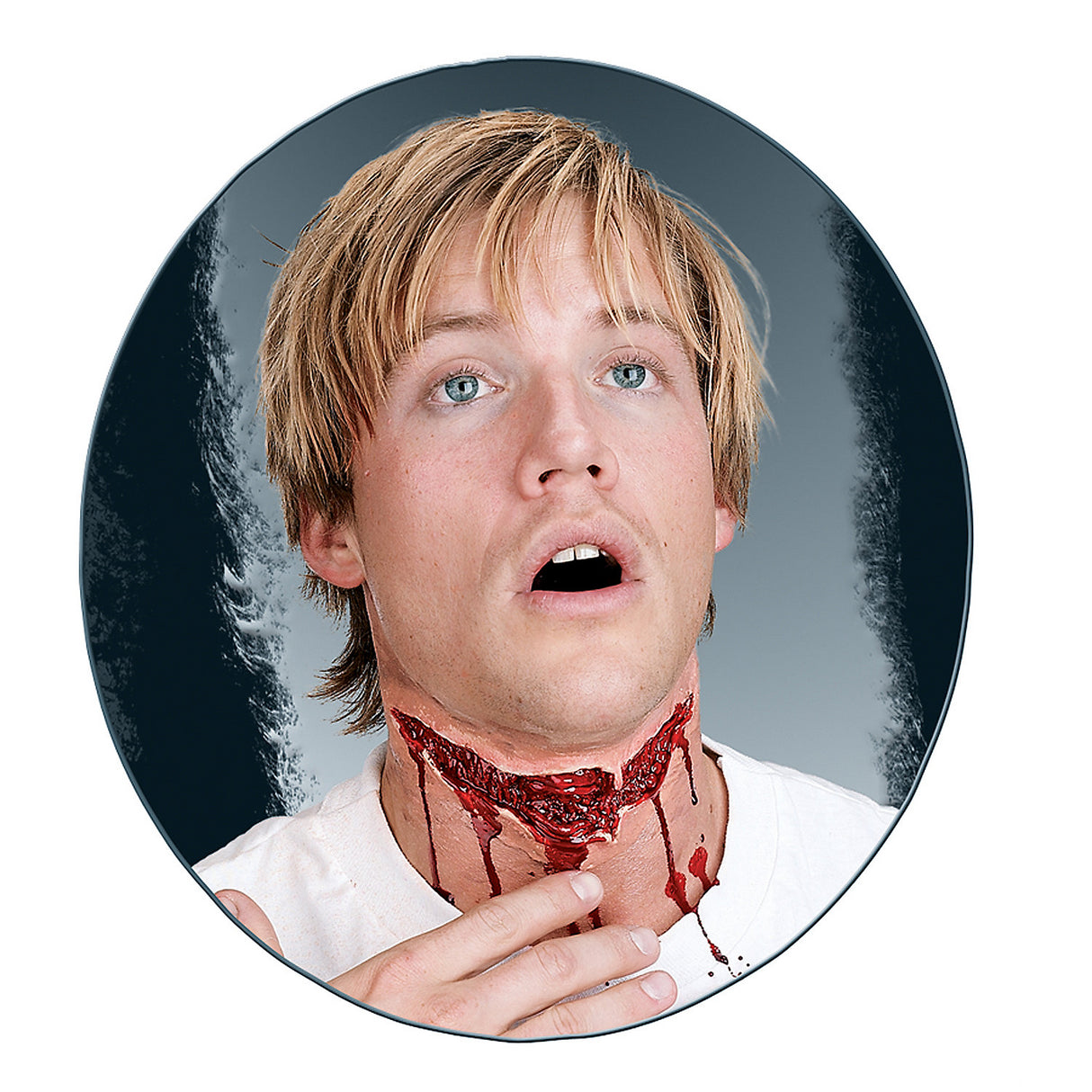 Realistic Slashed Neck Prosthetic for Halloween Events and Theatrical Performances