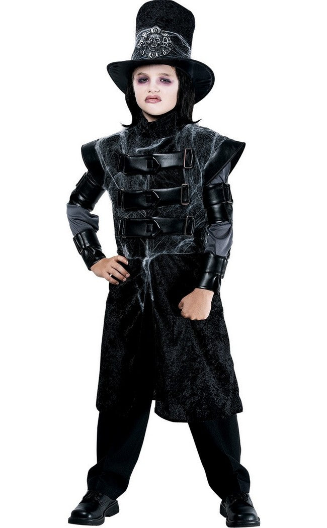 Creepy Boy's Undead Stalker Costume for Halloween Parties and Gothic Celebrations