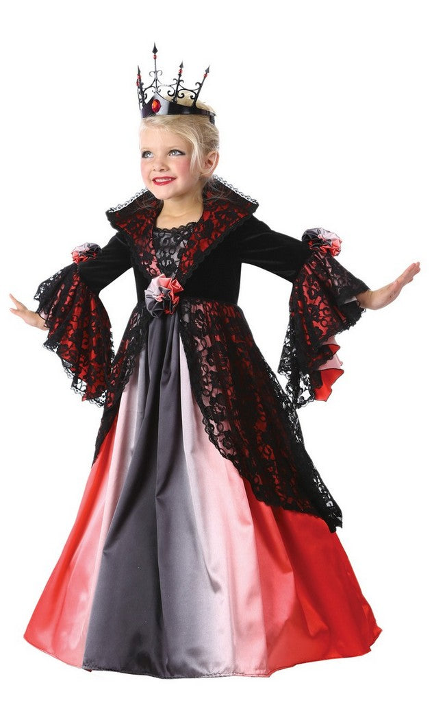 Elegant Girl's Vampire Costume for Halloween Dress Up and Spooky Theme Parties