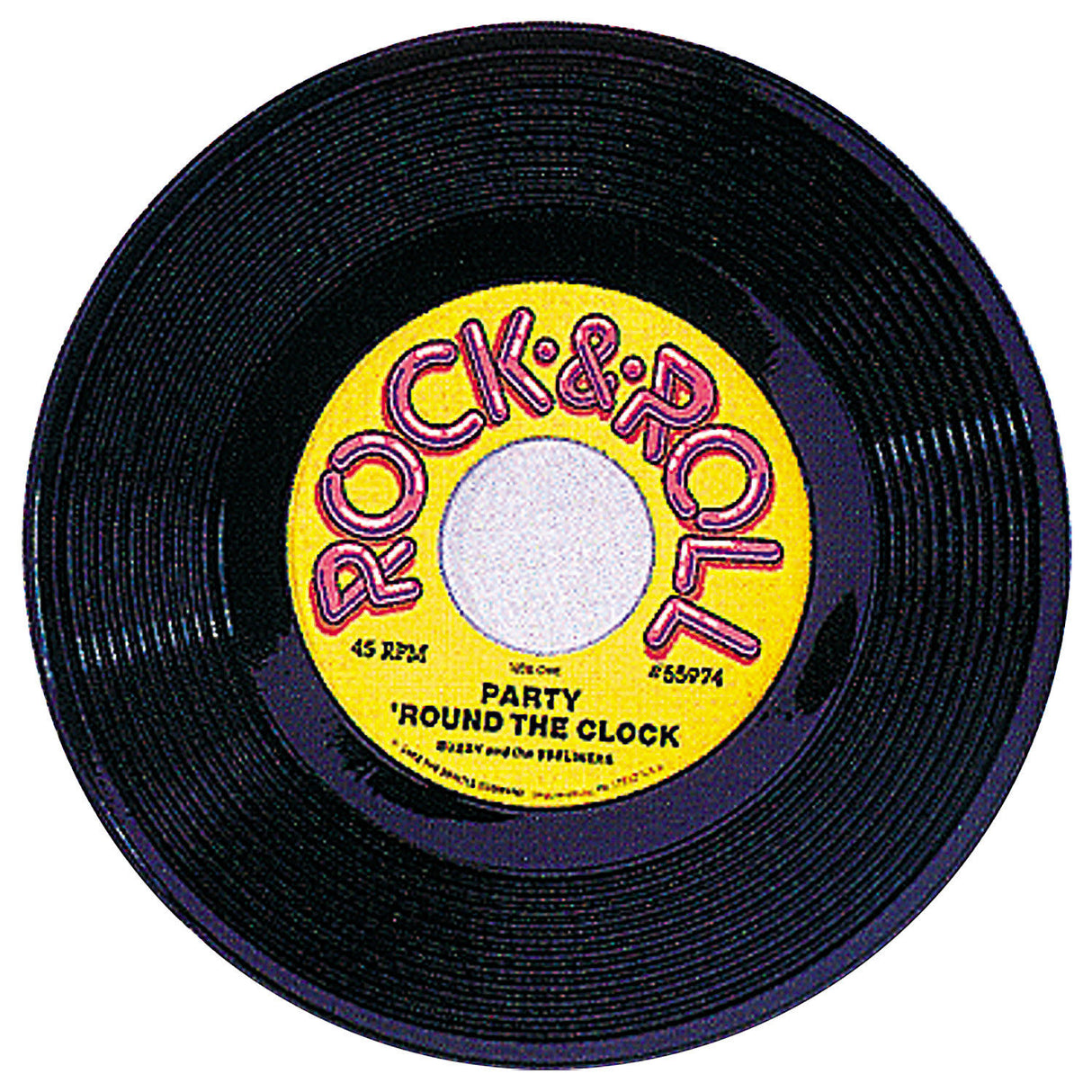 Vintage Record Plastic Decoration for 50's Party Themes and Festive Gatherings