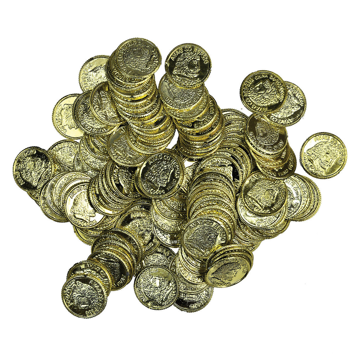 Gold Dubloons Pack of 144 for Pirate Themed Parties Birthdays and Treasure Hunts