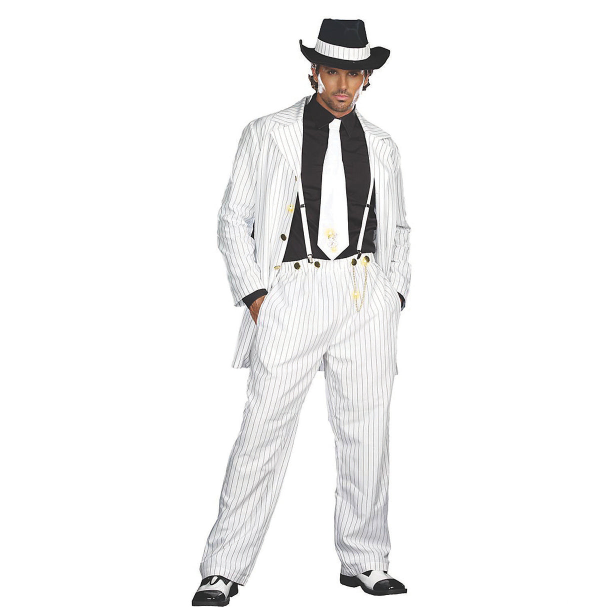 Stylish Men's Zoot Suit for Vintage Themed Parties and Halloween Celebrations