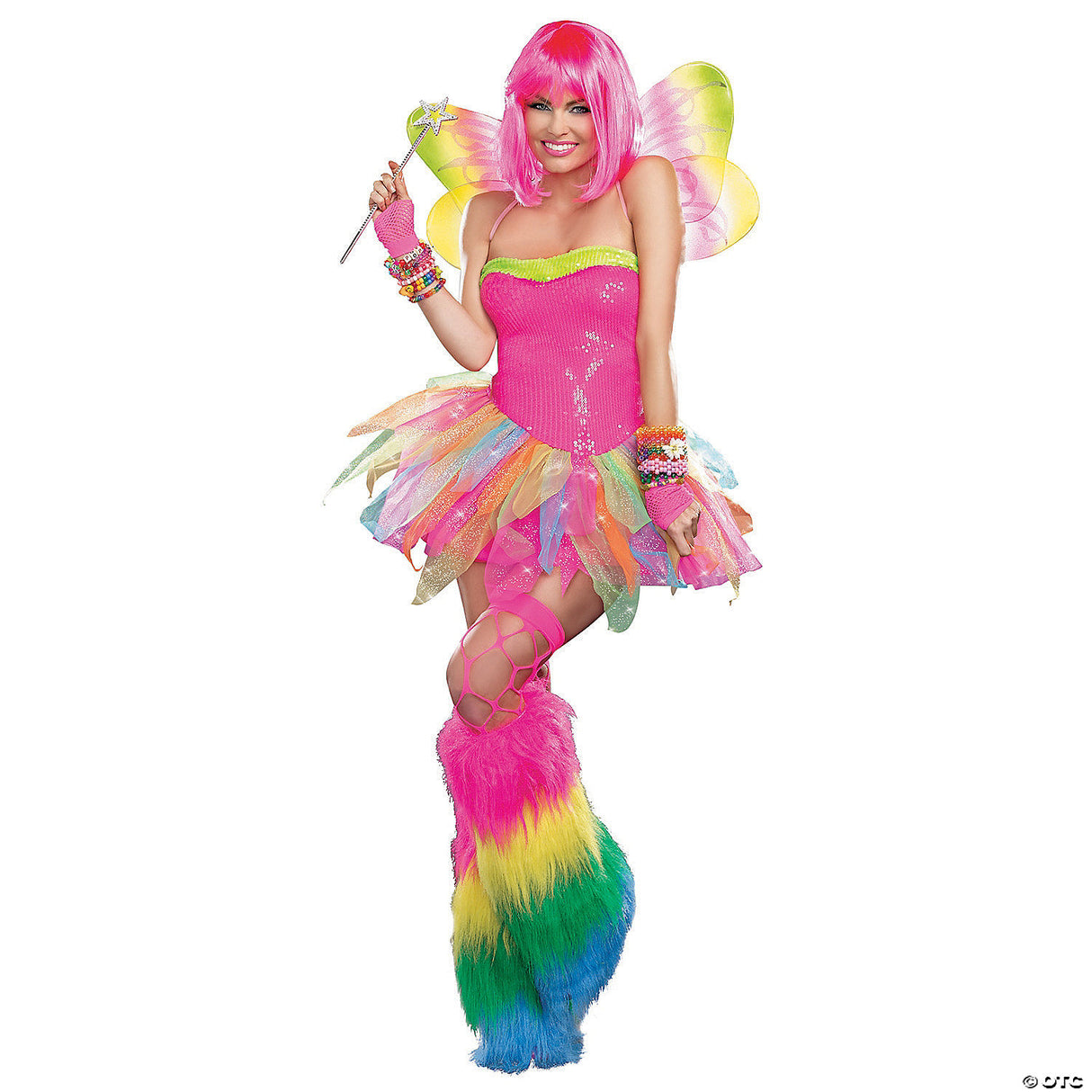 Colorful Women's Rainbow Fairy Costume for Halloween Parties and Trick or Treating Fun