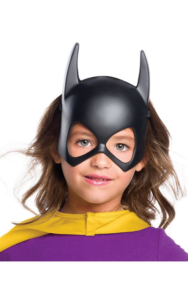 Batgirl Plastic Child Mask for Halloween Adventures and Superhero Dress Up