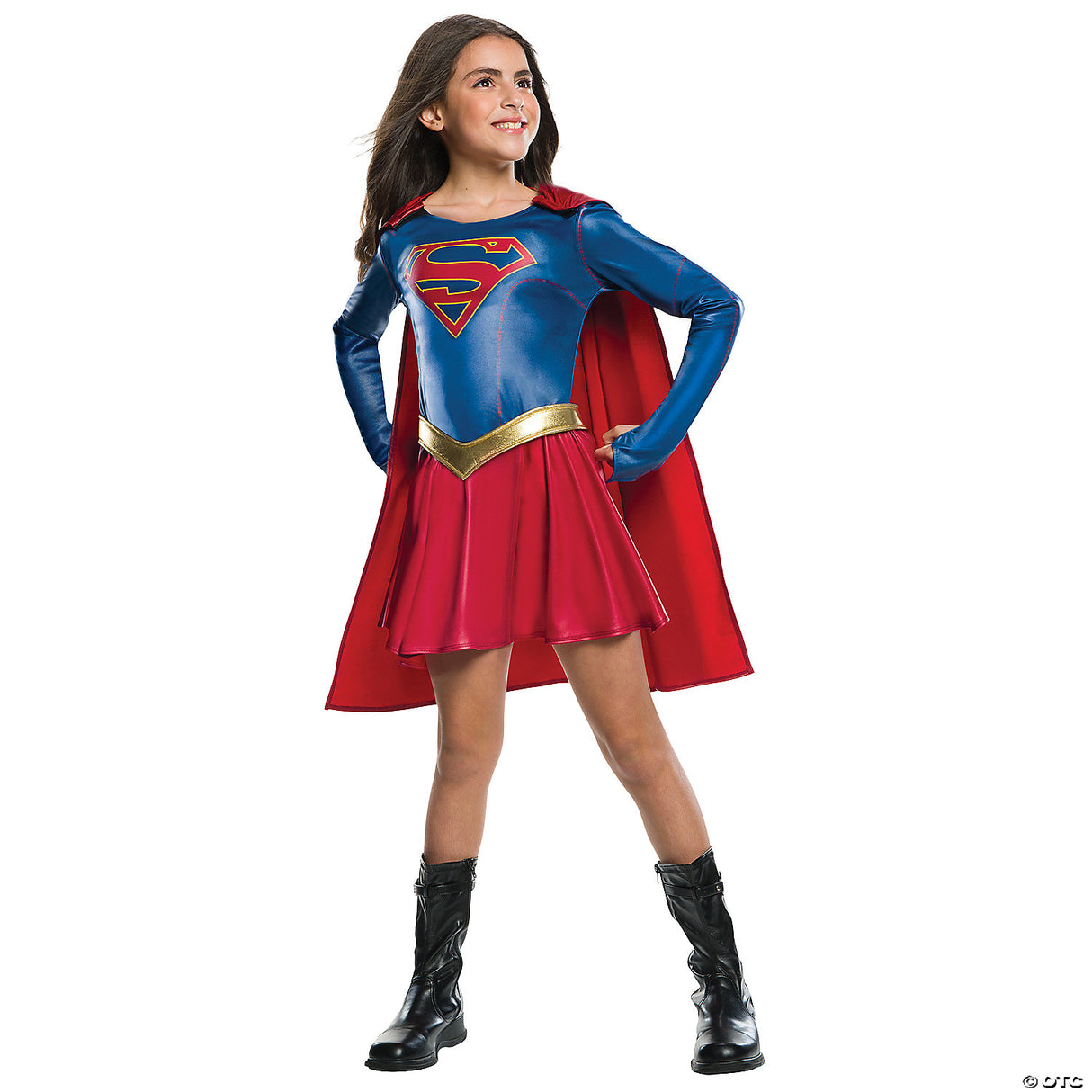 Supergirl Child Costume for Halloween Parties Comic Con and Superhero Dress-Up Events