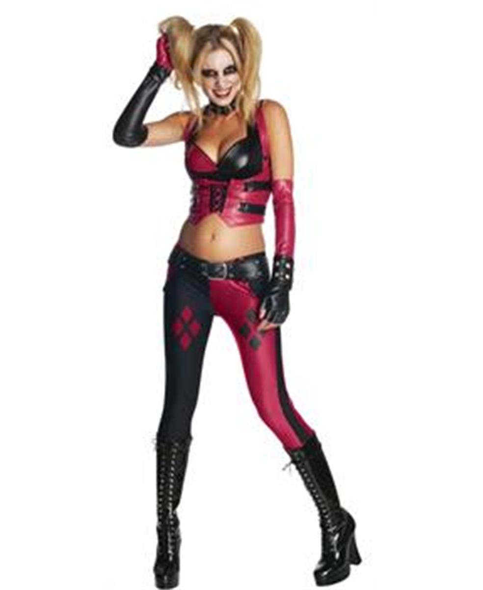 Women's Batman Harley Quinn Costume for Halloween Parties and Superhero Themed Celebrations