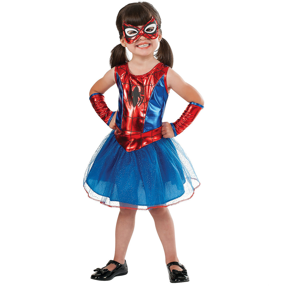 Official Marvel Spidergirl Costume for Kids Halloween Parties Superhero Adventures and Dress Up