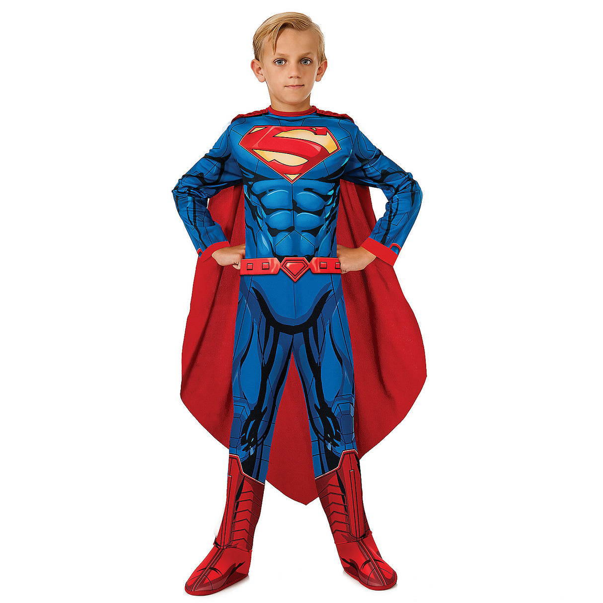 Authentic Boy's Superman Costume for Halloween Parties Superhero Dress Up and Comic Con Fun