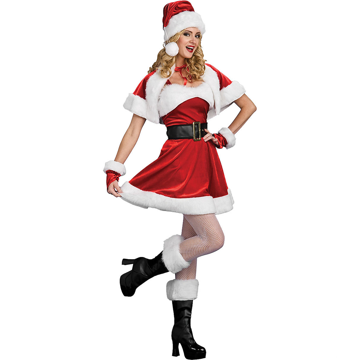 Charming Women's Santa's Helper Costume for Christmas Parties and Holiday Festivities