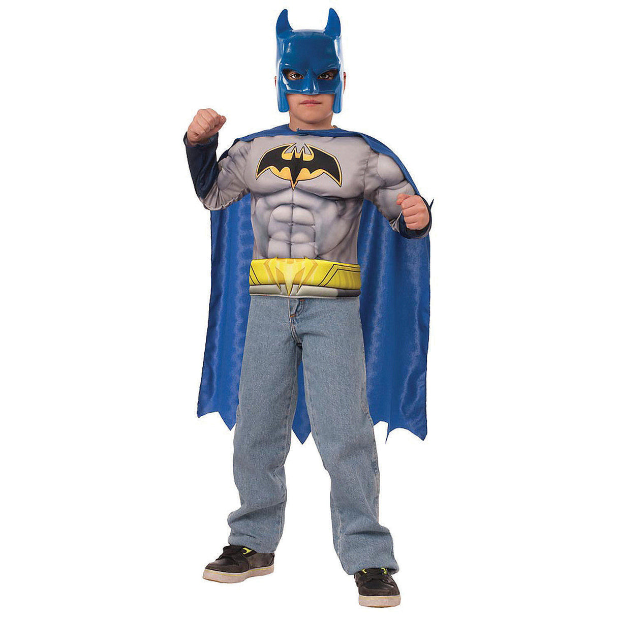 Batman Muscle Chest Set Costume for Kids for Halloween Parties and Superhero Adventures
