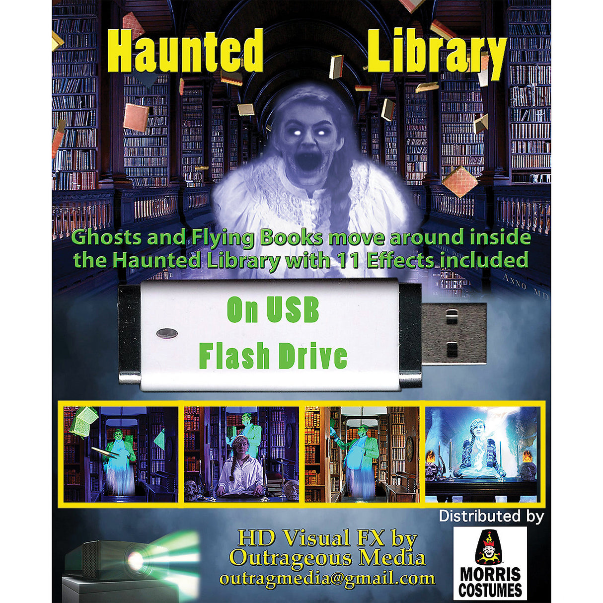 Haunted Library DVD for Spooky Nights Halloween Events and Themed Parties