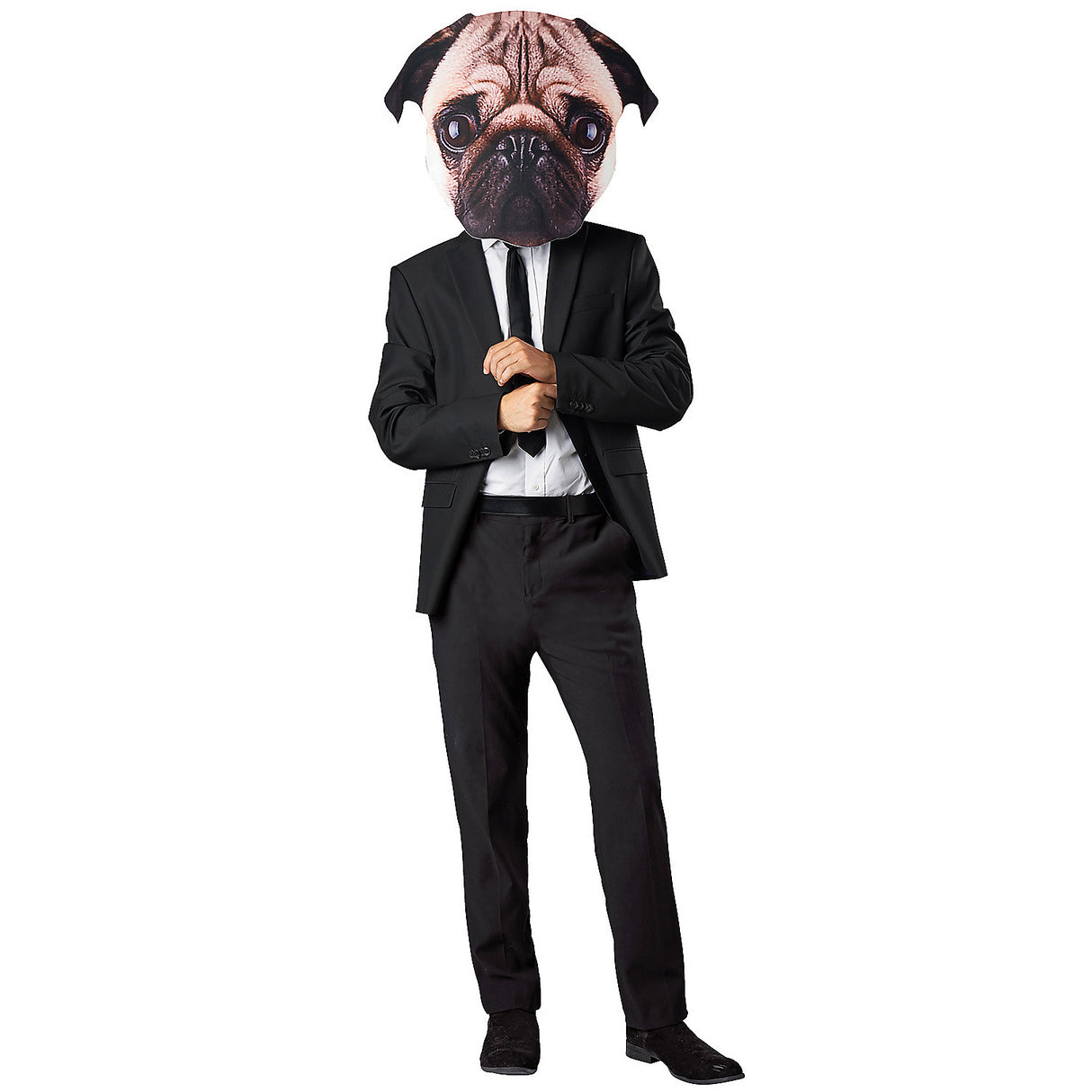 Show-Stopping Pugs Life Head Mask Costume for Halloween Parties and Costume Contests