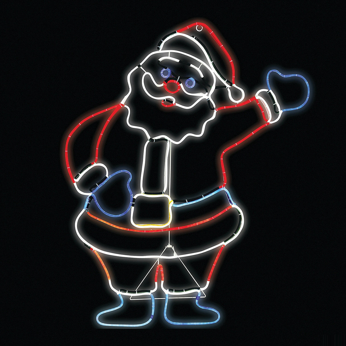 Illuminated Light Glo Santa for Holiday Decorations Parties and Festive Cheer