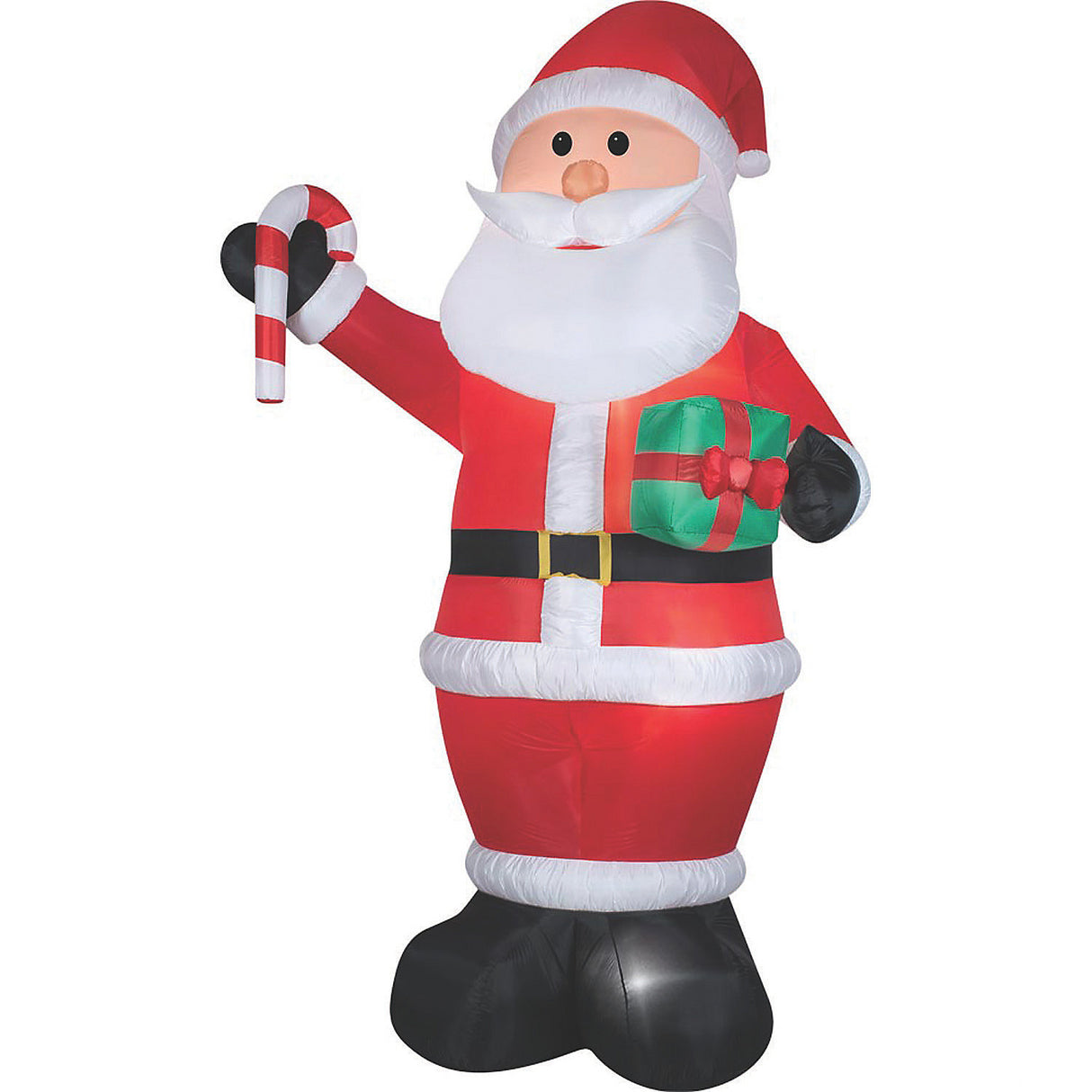 Giant Airblown Santa Gift Candy Cane for Holiday Displays and Outdoor Christmas Decorations