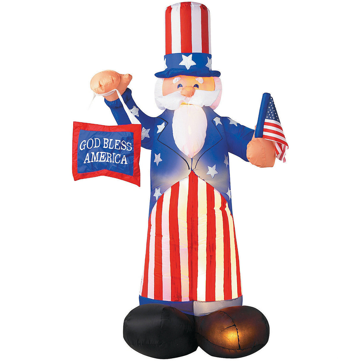 Patriotic Uncle Sam Airblown Decoration for 4th of July Yard Displays and Festive Celebrations