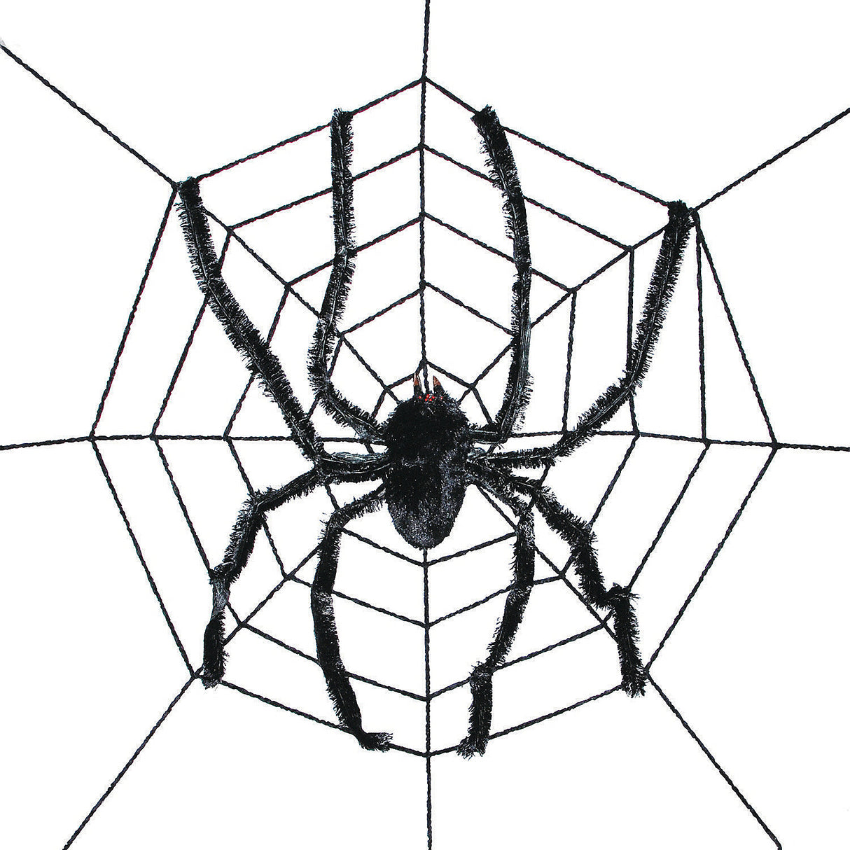 Gigantic Spider Web With Scary Spider for Halloween Decor and Party Supplies