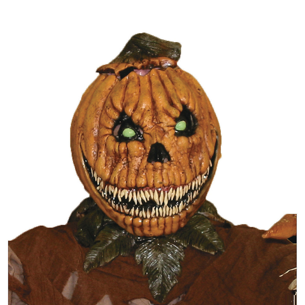 Ghoulish Rotting Pumpkin Latex Mask for Halloween Parties and Spooky Events
