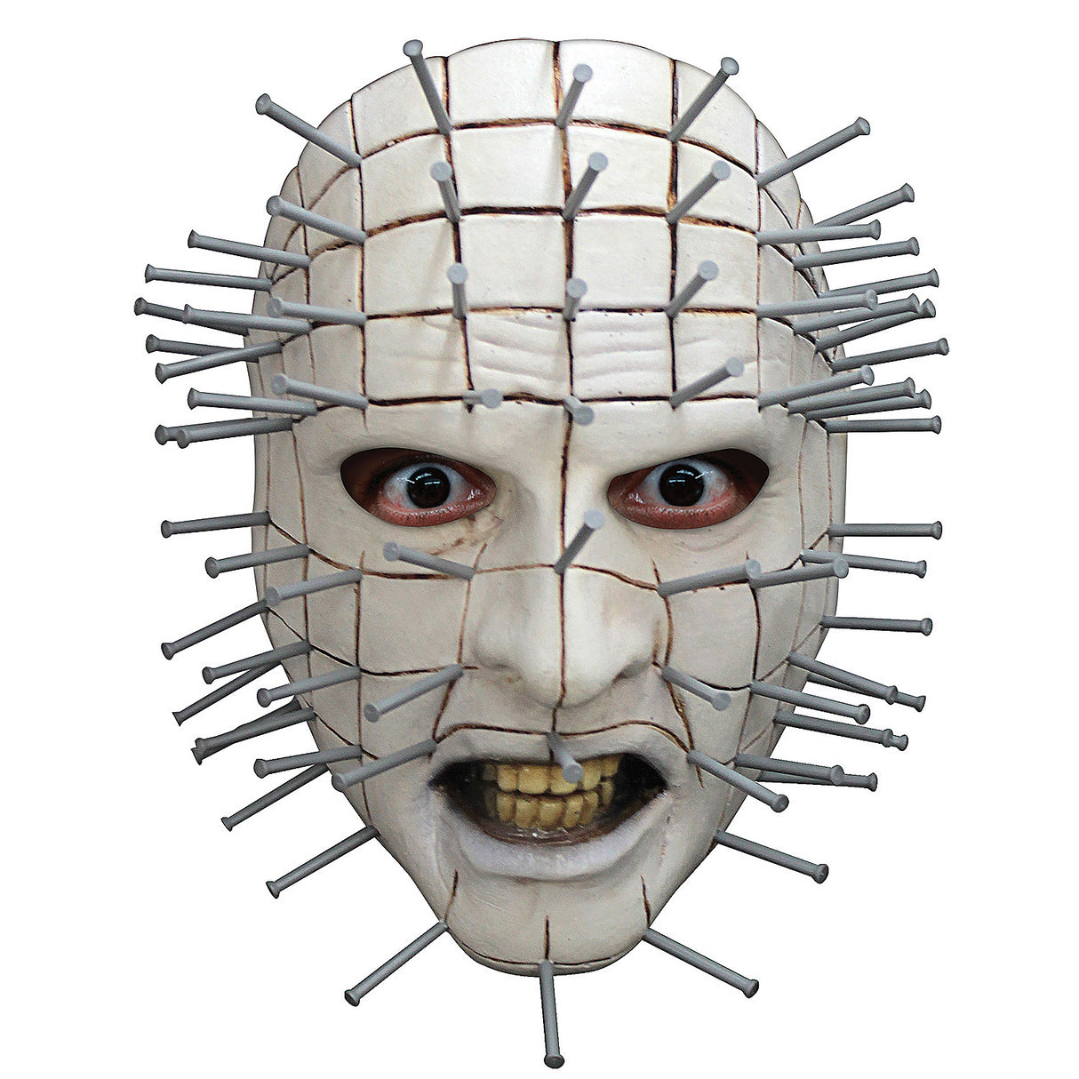 Spooky Pinhead Face Mask for Halloween Parties Costume Events and Frightening Celebrations