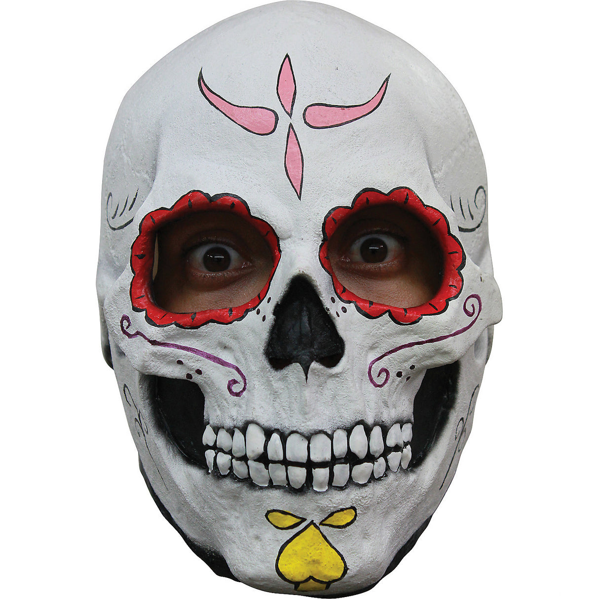 Catrina Skull Latex Mask for Day of the Dead Halloween Parties and Spooky Celebrations