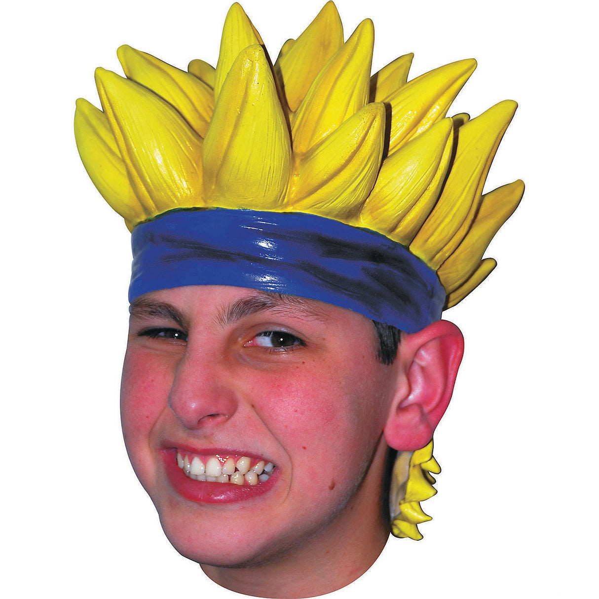 Anime 7 Latex Yellow Wig for Halloween Costume Parties and Creative Dress-Up Events