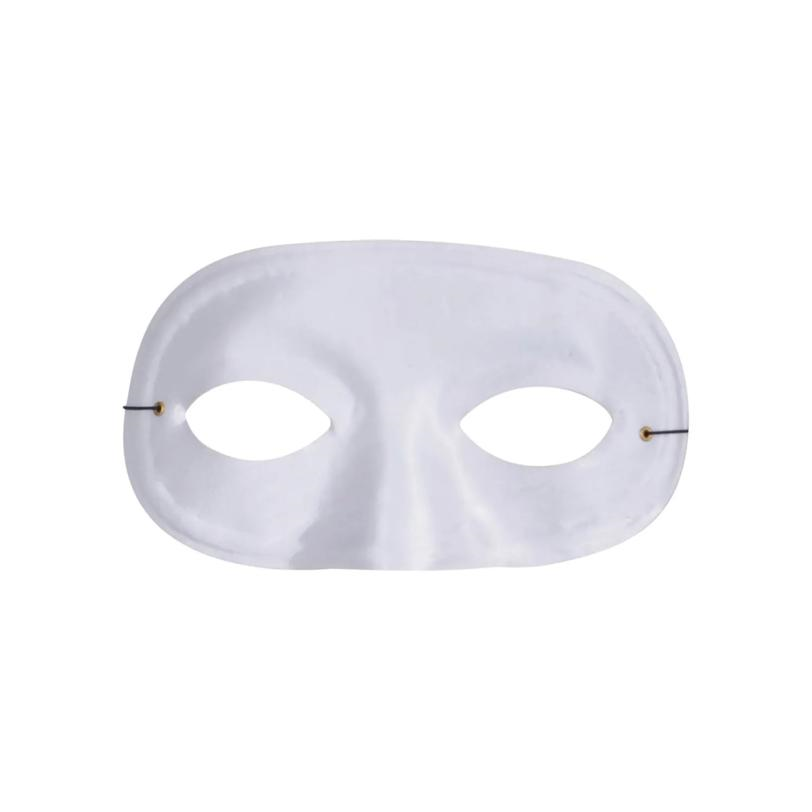 Half Domino White Mask