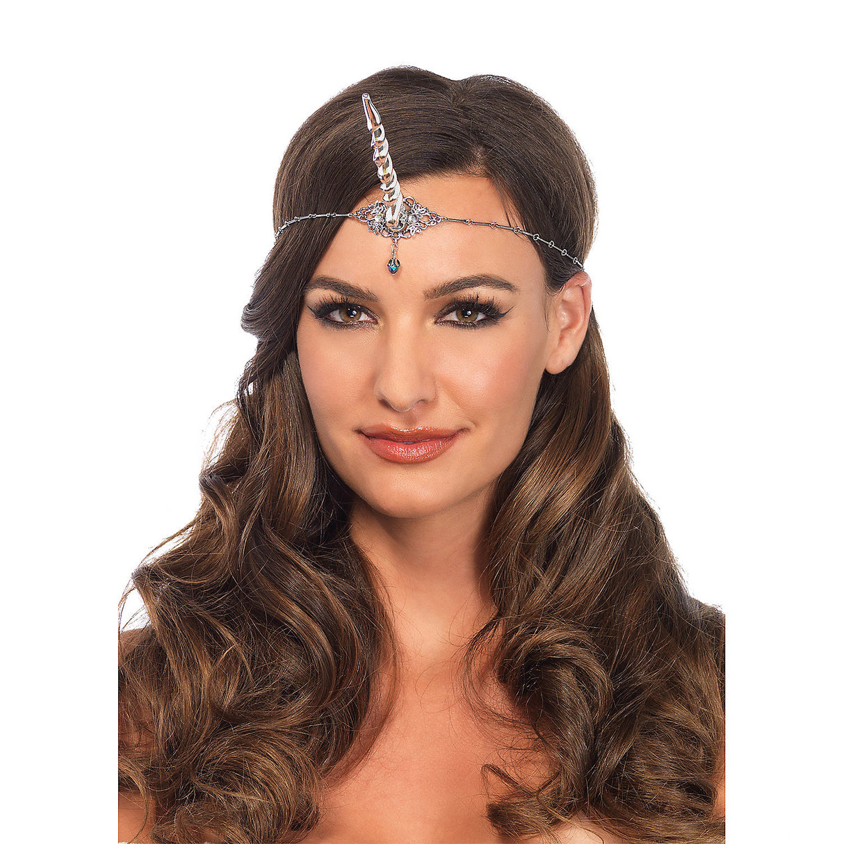 Magical Silver Unicorn Horn for Costume Parties Fantasy Events and Dress Up Play