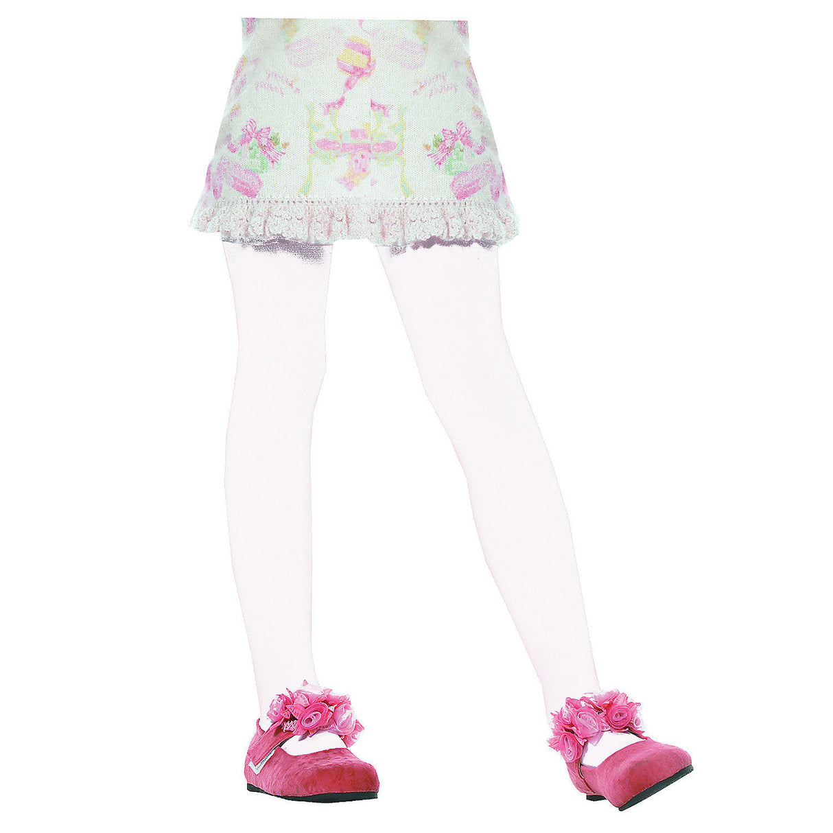 High-Quality Child White Tights for Dance Costume Events and Everyday Wear