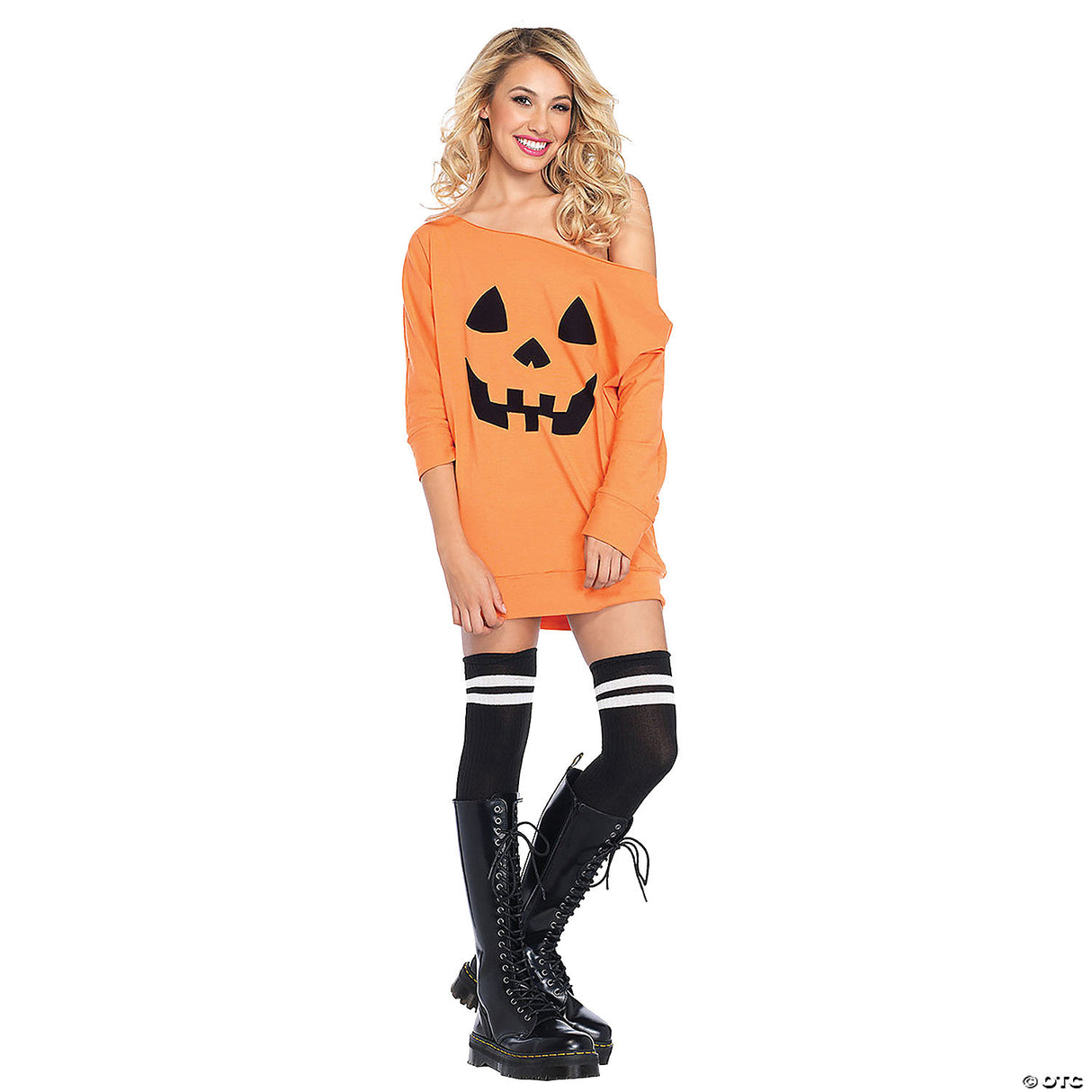 Stylish Women's Pumpkin Costume for Halloween Parties and Themed Events