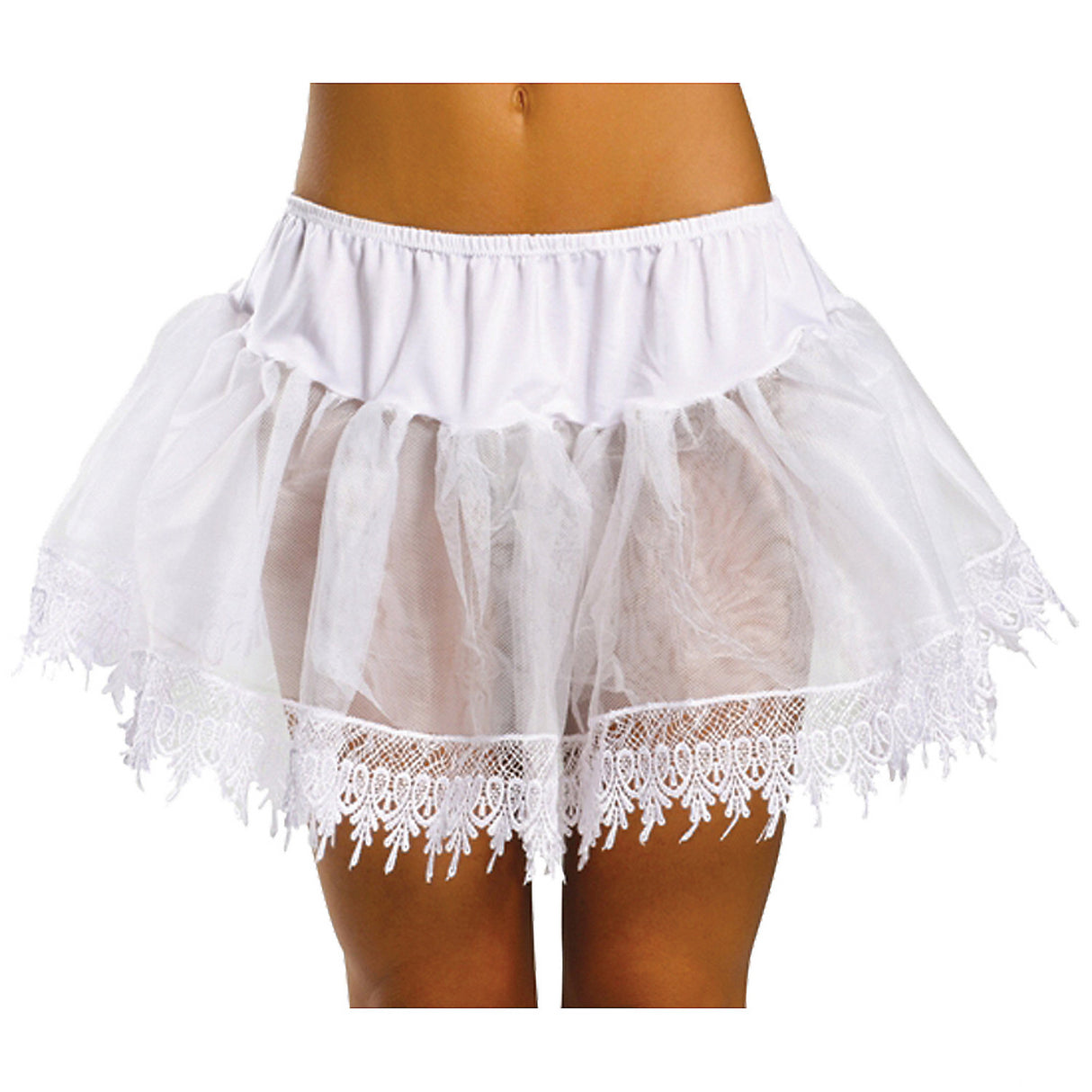 Elegant Petticoat White Teardrop Lace for Costumes Halloween Parties and Themed Events