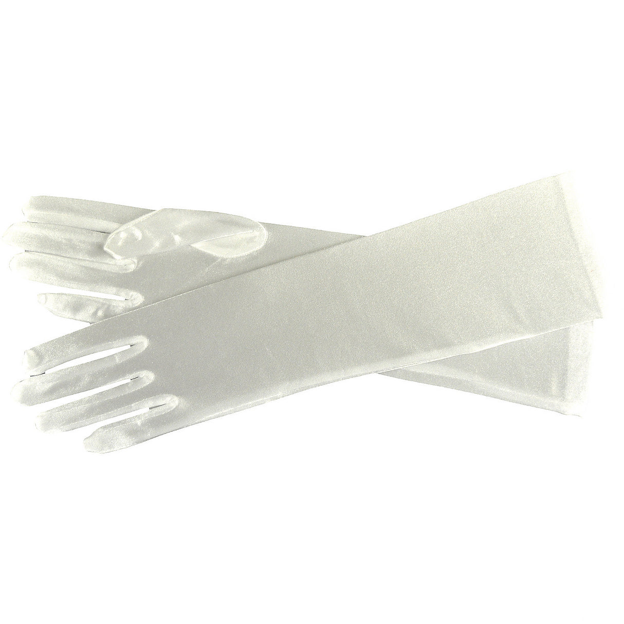 Elegant Elbow Length White Gloves for Halloween Parties and Costume Events
