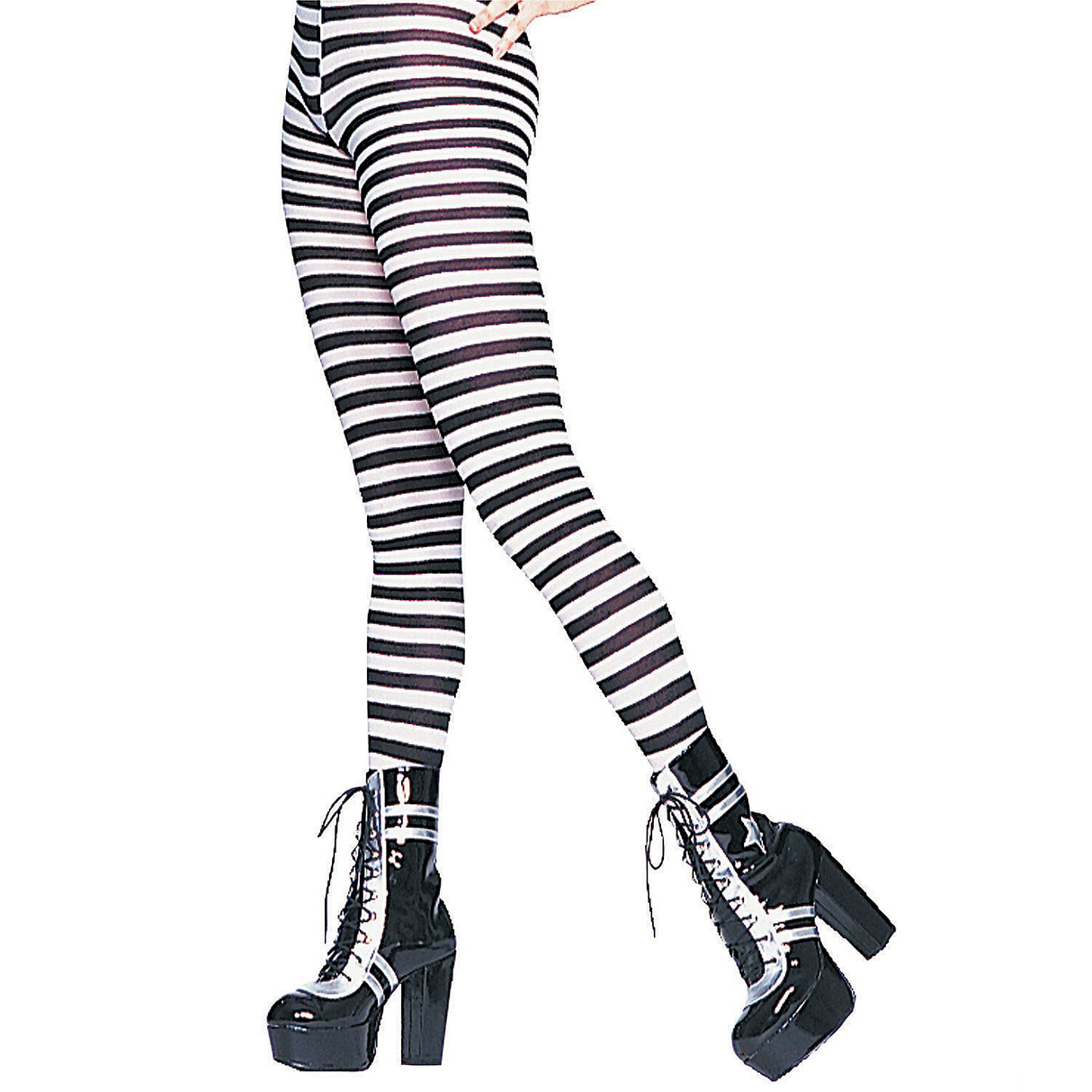 Tights Striped Black White Stockings