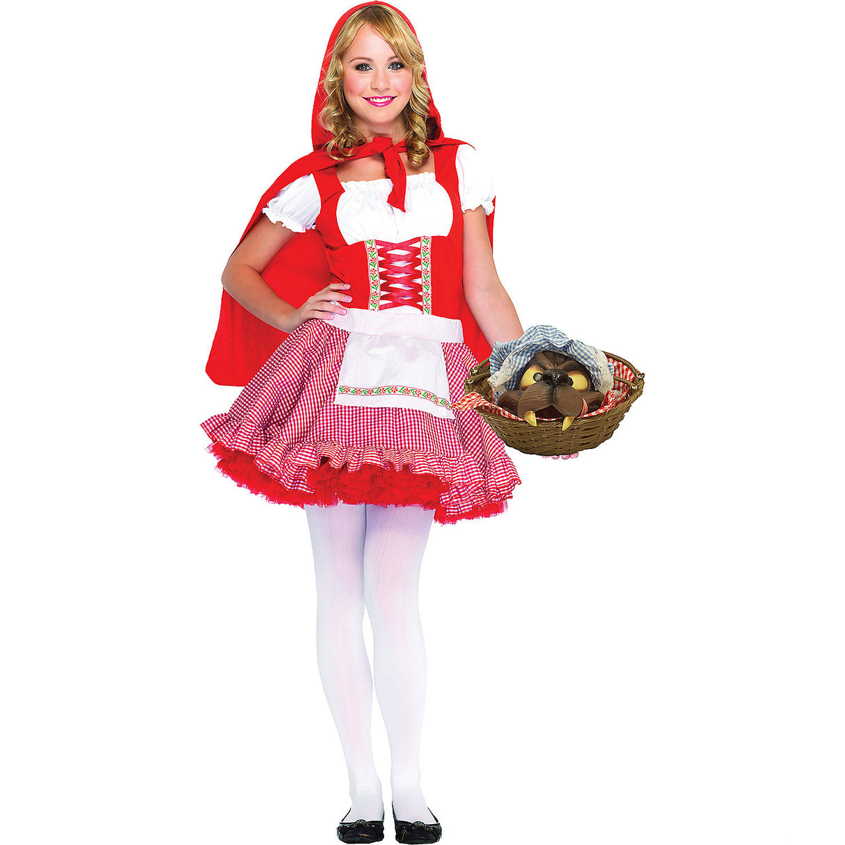 Lil Miss Red Riding Hood Costume for Tween Girls Halloween Parties and Dress Up Fun