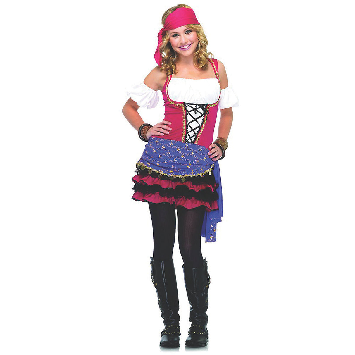 Versatile Girl's Gypsy Costume for Halloween Events Trick-or-Treating and Costume Parties